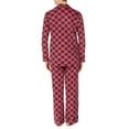 thumbnail image 3 of Secret Treasures Women's and Women's Plus Stretch Velour Long Sleeve Notch Collar Pajama Set, 3 of 7