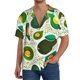thumbnail image 1 of Balery Green Avocado Camisa Casual de Manga Corta con Botones para Hombre, Texturizada, Estilo Cubano, para Playa, Verano-X-Large, 1 of 5
