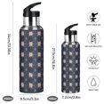 thumbnail image 2 of Yayeee 20oz Insulated Water Bottle Double Wall Stainless Steel with Flip Straw Lid, Red Fireworks Pattern, 2 of 7