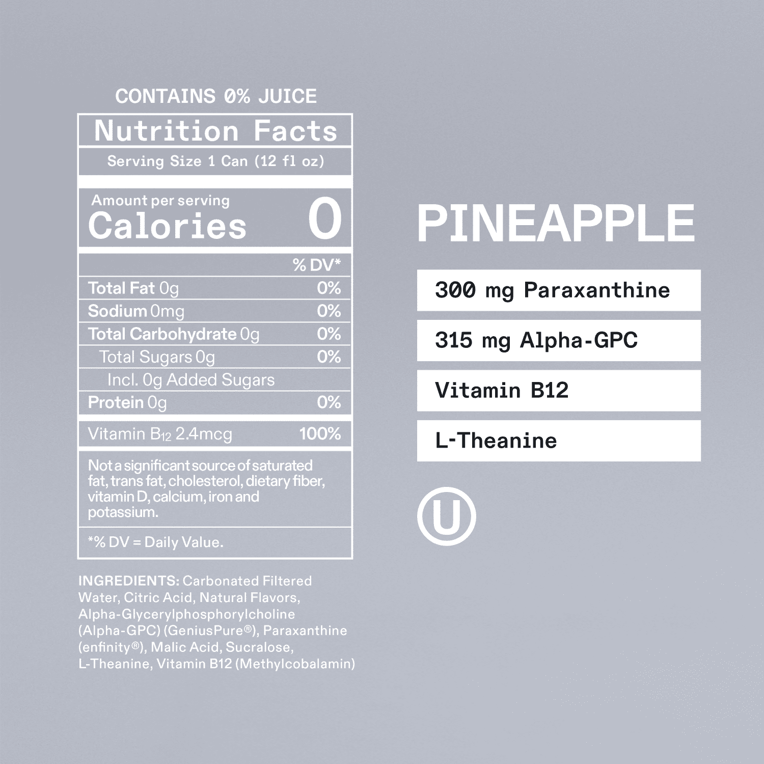 UPDATE Zero Sugar Energy Drink, Pineapple, 12 fl oz Can