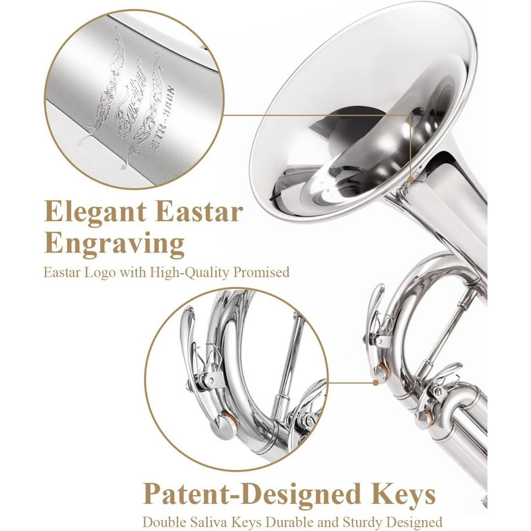 Eastar Trumpet Bb トランペット Amazon.com: Eastar Bb Standard Trumpet Set for Beginner