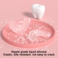 thumbnail image 3 of Cepillo de dientes en forma de U para niños: el cabezal redondo de silicona hace que el cepillado sea fácil y divertido, 3 of 5