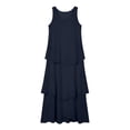 thumbnail image 5 of Dvprdro Womens Casual Beach Maxi Dress Chiffon Crew Neck Sleeveless Scallop Hem A Line Dress Solid Flowy, 5 of 9