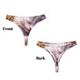 thumbnail image 3 of Balery Warm Sunflower Sleeping Cat Tangas de Algodón para Mujer con Estampado – Ropa Interior Sexy, Transpirable, G-string-Medium, 3 of 6