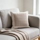 thumbnail image 5 of 17.72x17.72in Cottons Quilted Striped Splicing Throw Pillow Cover Modern Wabis Sabi Cushion Case With Hidden Zipper Easys Install For Sofa Bed, 5 of 6