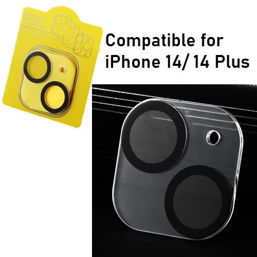 TopSave Protection d'Objectif de Caméra 3D Transparent Complet, pour iPhone 14 (6.1 Pouces), iPhone 14 Plus (6.7 Pouces)