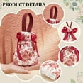 thumbnail image 5 of 10 Pcs Floral Small Gift Bags with Handles Flower Drawstring Bags Tea Party Favor Bags Canvas Small Bag for Wedding Birthday Bridal Shower Tea Party FireBrick 6.9x5.3Inch 10pcs, 5 of 9