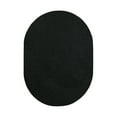 thumbnail image 1 of Furnish My Place Black 2' x 20' Oval Solid Color Rug Made In Usa, 1 of 12