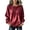 19#Wine, variant on Womens Waffle Knit Pullover Top Long Sleeve Button Detail Henley Neck Knit Sweater Top Loose Fit Casual Work Office Fall Spring