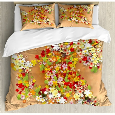 Floral Duvet Cover Set Summer Season Sale Banner With Paper