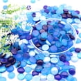 thumbnail image 6 of Koltose by Mash - Flat Glass Marbles, Blue Mix Accent Gems, Decorative Vase Filler Stones, 5 lbs, 6 of 7
