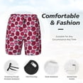 thumbnail image 5 of Lsque Mens Swim Trunks Rose Flowers Pattern - Bathing Suit Compression Liner - Beach Swim Shorts Swimwear - (S-3XL) - Stretch Quick Dry -3X-Large, 5 of 9