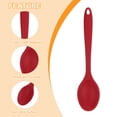 thumbnail image 4 of 2Pcs Silicone Mixing Spoon, Heat Resistant Kitchen Spoons for Cooking, Mixing, Stirring Serving, Red/ Black, 4 of 6