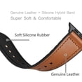 thumbnail image 5 of Compatible with Apple Watch Band 45mm 44mm 42mm, Sweatproof Leather and Rubber Hybrid Band Strap Compatible with Series 7 6 5 4 3 2 1 SE, 5 of 7