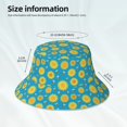 thumbnail image 3 of Yiaed Bee Sunflower Print Reflective Stripe Bucket Hat Unisex Funny Outdoor Fisherman Cap Beach Sun Hat, 3 of 5