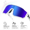 thumbnail image 4 of Gafas Deportivas Polarizadas Coloridas Espejo de Montar Gafas de Sol Al Aire Libre +Azul, 4 of 5