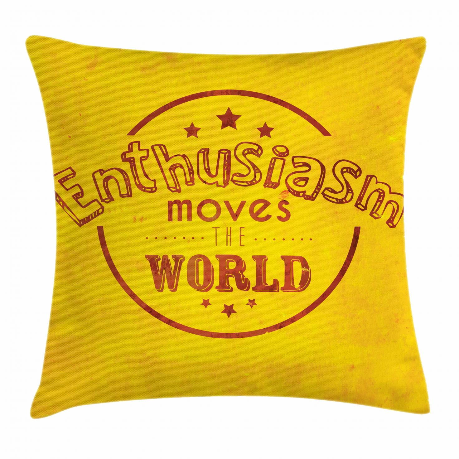 Motivational Throw Pillow Cushion Cover, Inspirational and Encouraging
