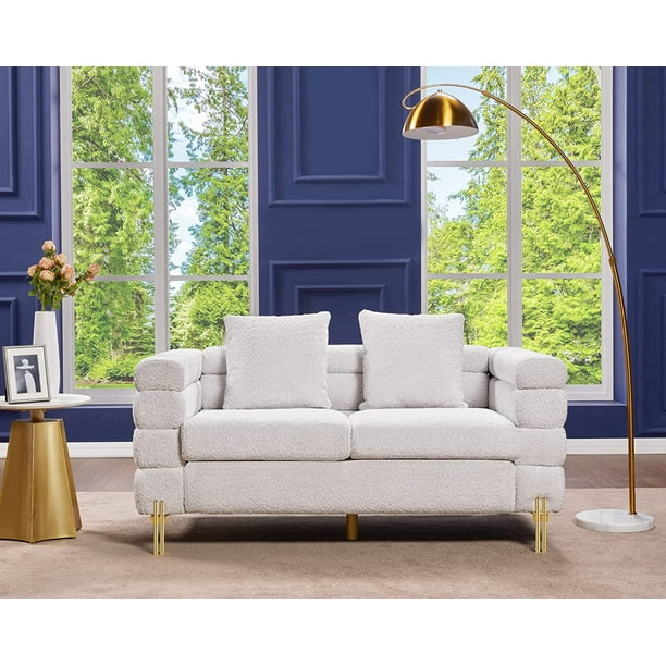 AMERLIFE Sofa, Bouclé Sofa Couch, Loveseat Sofa York Sofa for Living