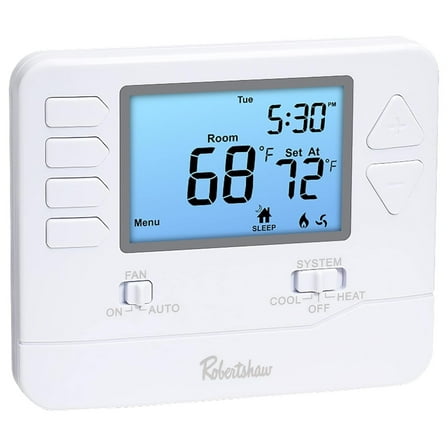 RS9110 Pro Series 5-1-1 Programmable Thermostat, White, 1 Heat / 1 Cool for Single-Stage Systems