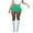 Green, variant on Womens Pleated Skirt Club High Elastic Tennis Skating Skirt A Line Skirt Denim Skirt, Size S