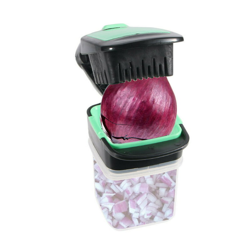 NutriChopper Food Vegetable Chopper Dicer 3 Stainless Steel Blades &  Container