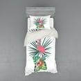 thumbnail image 2 of Ambesonne Exotic Bedding Set 4 Pcs, Pineapple Flamingo Botany, Queen, Multicolor, 2 of 3