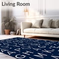 thumbnail image 2 of ODIKA 8'x10' Machine Washable Non-Slip Area Rug, Mystical Constellation ABC Stars Educational Floor with Celestial Design High Traffic Rug, Blue, 689529, 2 of 7