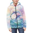 thumbnail image 2 of DISNIMO Dolphin Hoodie Girls Rainbow Hoodies Girls Zipper Hooded Sweatshirt Kids Sweatshirts Zip Up Hoodie Girl 14-16 Hoodie Jacket Teens Jackets Hoodies Children Fall Outfit Big Boys Casual Wear, 2 of 7