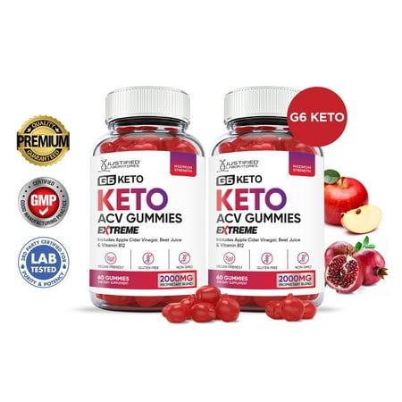 (2 Pack) G6 Keto ACV Gummies 1000MG Dietary Supplement 120 Gummys