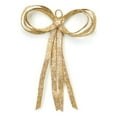 thumbnail image 2 of 16" Christmas Brites Glitter Drenched Gold Bow Decoration, 2 of 2