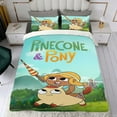 thumbnail image 4 of Pinecone & Pony Themed Bed Sheet Set Three Piece Set 53x79 In ches Comfortable And Skin Friendly Unique Design Creating A Star Gifts For Family Friends fans, 4 of 6