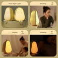 thumbnail image 2 of Luces de noche para niños Lámparas recargables USB, ABS sin BPA + lámpara de noche de silicona para lactancia materna, cambio de color, pera amarilla, 2 of 5