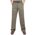 thumbnail image 2 of QIYAGBSA Men's Pleated Pants High Waist Straight Leg Relaxed Fit Business Casual Trousers (Dark Gray, 33), 2 of 7