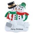 thumbnail image 3 of Christmas Gift Personalized Ornament for Couple Shovel Snowman Family 2, 3 of 7