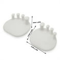 thumbnail image 4 of Qarigey Separador de dedos portátil, 2 piezas, ejercitador, enderezador de corrección superpuesto, espaciador pequeño, cuidado de los pies, Cuidado de los pies Blanco, 4 of 6