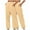 Beige, variant on 2PC Sweatpants for Women Fashion Joggers Sports Pants Casual Solid Color Elastic Waist Pants Loose Home Sweatpants