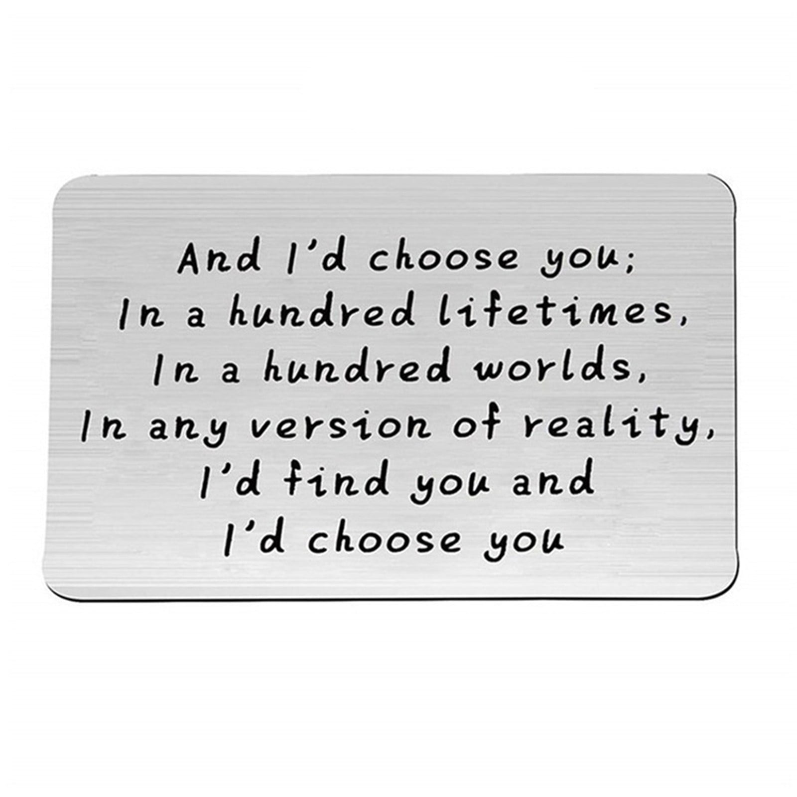 Hyturtle Anniversary Wallet Card – Romantic Love Note Insert For Boyfriend/Husband | Aluminum Alloy Keepsake Gift