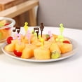 thumbnail image 4 of Xuewenshw Cure-Dents Animaux Fruits Mini Mignons Animaux Dessin Animé Forme Notes Musicales pour Enfants Cure-Dents Réutilisables pour Bento B O X Déjeuner Collations Ensemble de Table Extérieur Aléatoire pour 6, 4 of 5