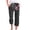 Black1, variant on Juslio Linen Pants Women Plus Size Pants for Women Straight Leg Solid Color Drawstring Elastic Waist Casual Work With Pockets Plus Size Capris