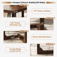 thumbnail image 6 of 70" Solid Wood Dining Table for 6-8 People, Modern Farmhouse Kitchen Table Rectangular Dining Room Table for Home Office, 6 of 11
