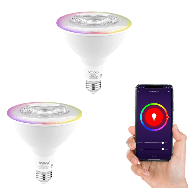 Bombilla empotrada regulable XODO Smart Wifi PAR38 E26 paquete de 2 LB2-2PK