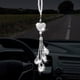 thumbnail image 1 of Accesorios para coche con forma de corazón brillante, (blanco, 9,8 pulgadas) de cristal para espejo retrovisor de coche, decoración del coche, amuleto de la suerte, colgante de adorno interior brillar  Electrónica, 1 of 5