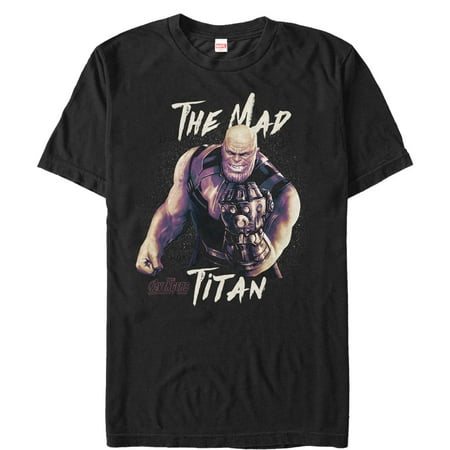 Men's Marvel Avengers: Infinity War Mad Titan Grin Graphic Tee Black Large
