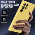 thumbnail image 4 of for Samsung Galaxy S23 Ultra Case, Thin Liquid Silicone Case,Shockproof,Slim Thin Phone Case for Samsung Galaxy S23 Ultra,Full Body Screen Camera Protective Cover-Yellow 2-sam s23u-07, 4 of 14