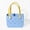 blue, variant on Eyucdvc Waterproof Perforated Beach Bag, Portable Personalizable Storage Tote Handbag with Mount Holes for Outdoor Activities