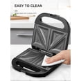 thumbnail image 6 of Sandwich Panini Maker Grilled Cheese, Machine Tuna Melt Omelets Non-stick Cooking Surface, 2 Slice, 750 Watts, Stainless Steel, 6 of 7