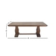 thumbnail image 5 of DecMode 84" x 30" Brown Mango Wood Dining Table with Parquet Inlay, 1-Piece, 5 of 15