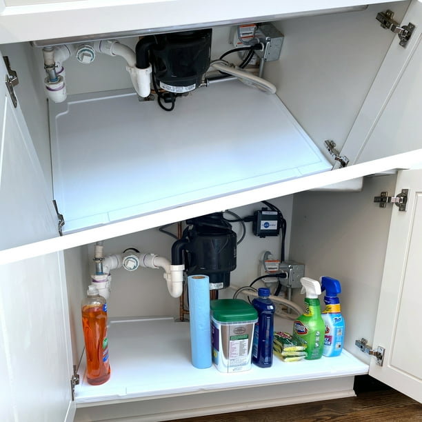 Vance Trimmable Under Sink Tray for 33 inch Base Cabinet, 4UST33W ...