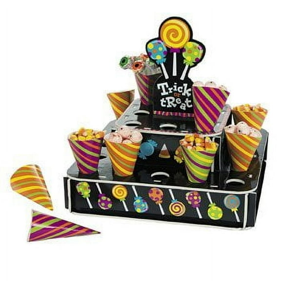 Fun World Womens Orange & Black Witch Apron Set Costume One SIze