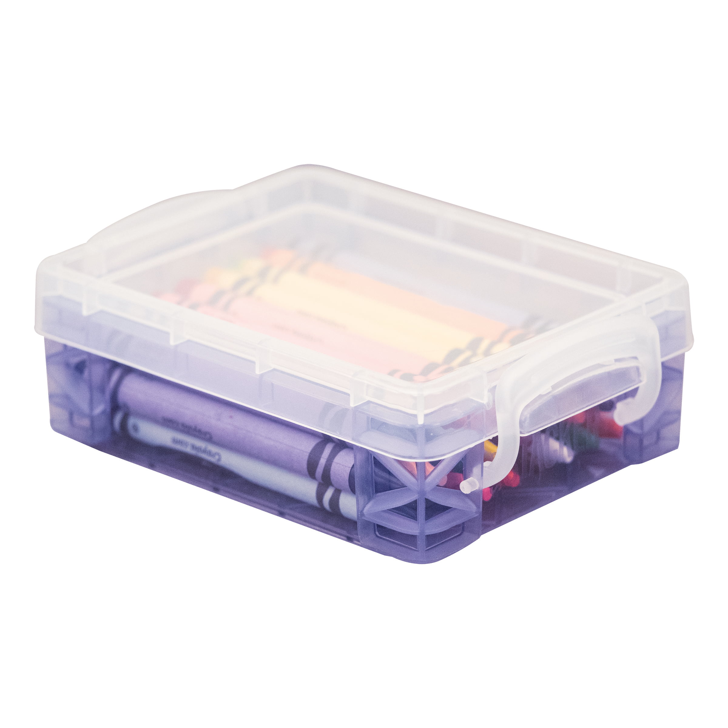 Advantus Super Stacker Crayon Storage Box 4 45 x 3 15 x 1 35 Clear